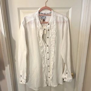 NEW W/ TAGS Anthropologie Peasant Blouse Size L